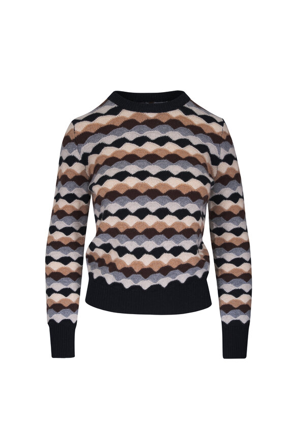 Kinross Highland Multicolor Jacquard Cashmere Sweater - view 1