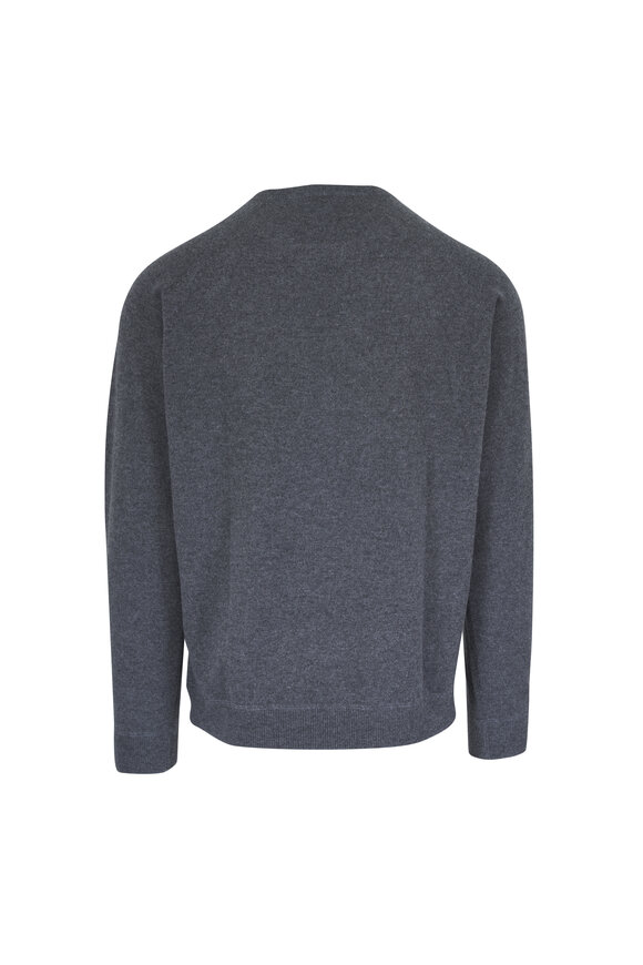 Kinross Charcoal Gray Coverstitch Sweater - view 3