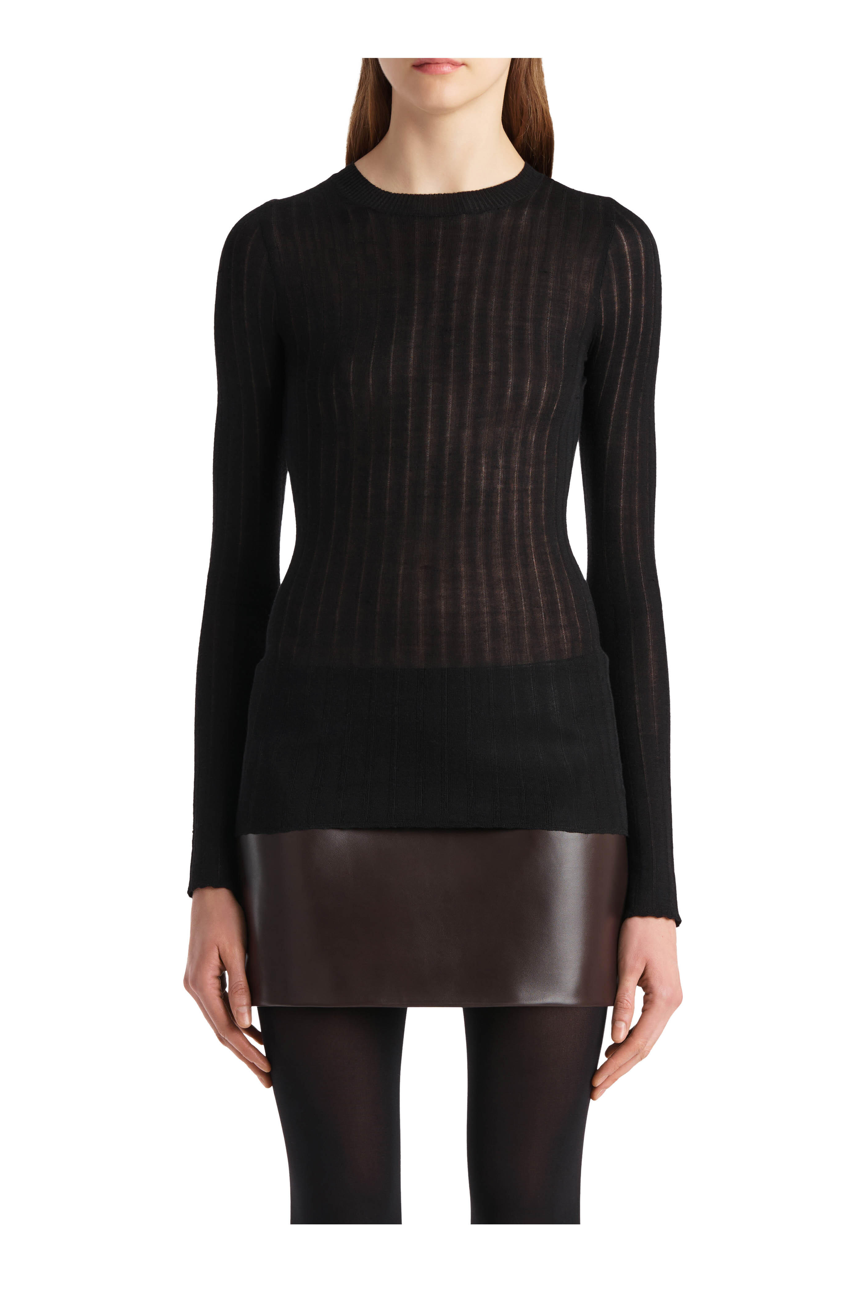 Khaite - Elm Black Weightless Crewneck Sweater