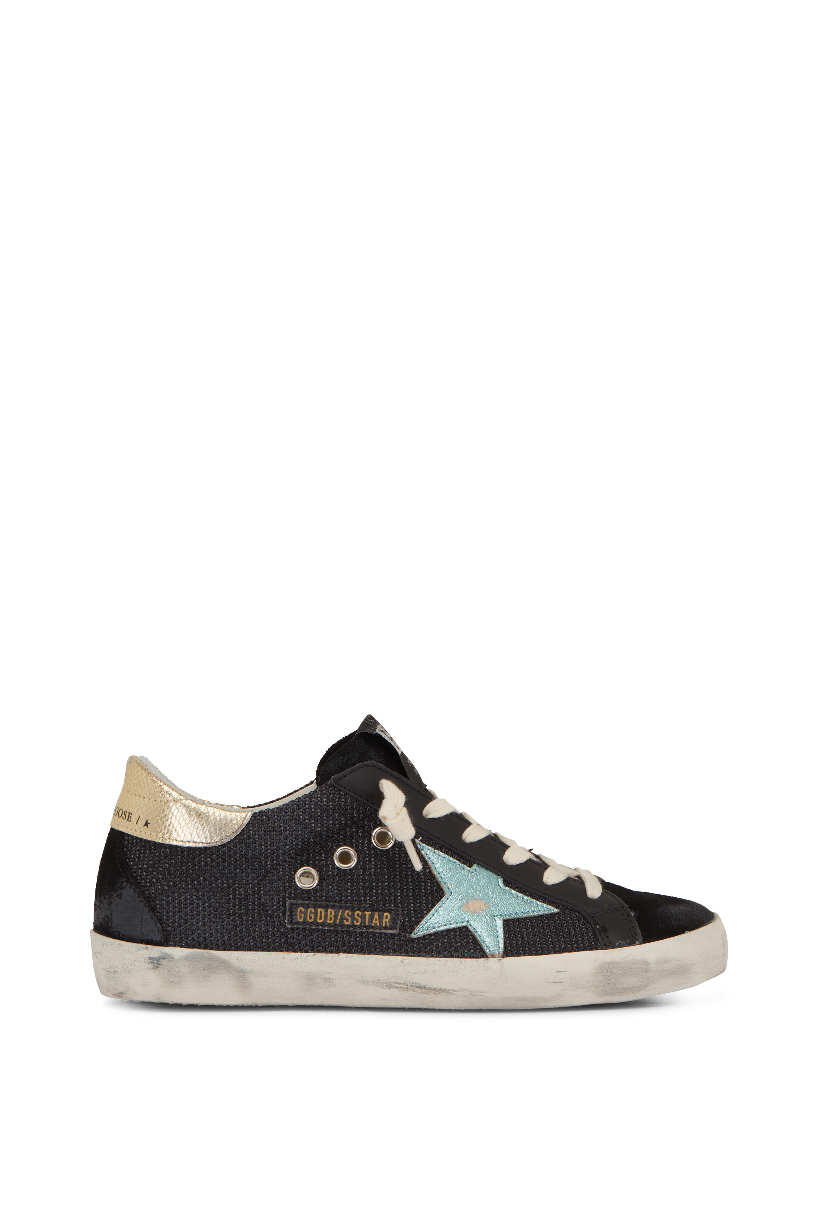 Golden Goose - Super-Star Black Net Low Top Sneaker