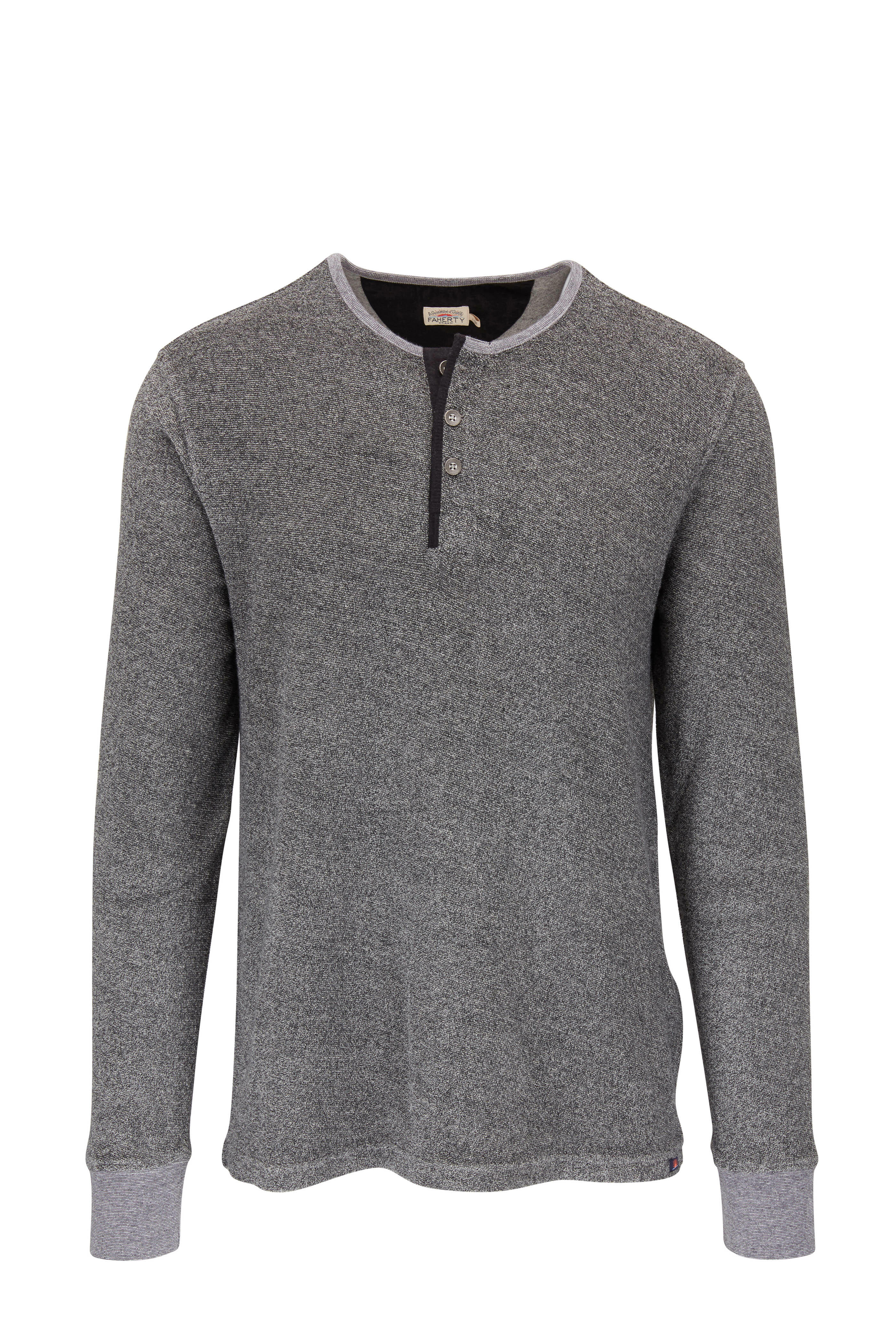 Faherty Brand - Charcoal Marl Terry Henley