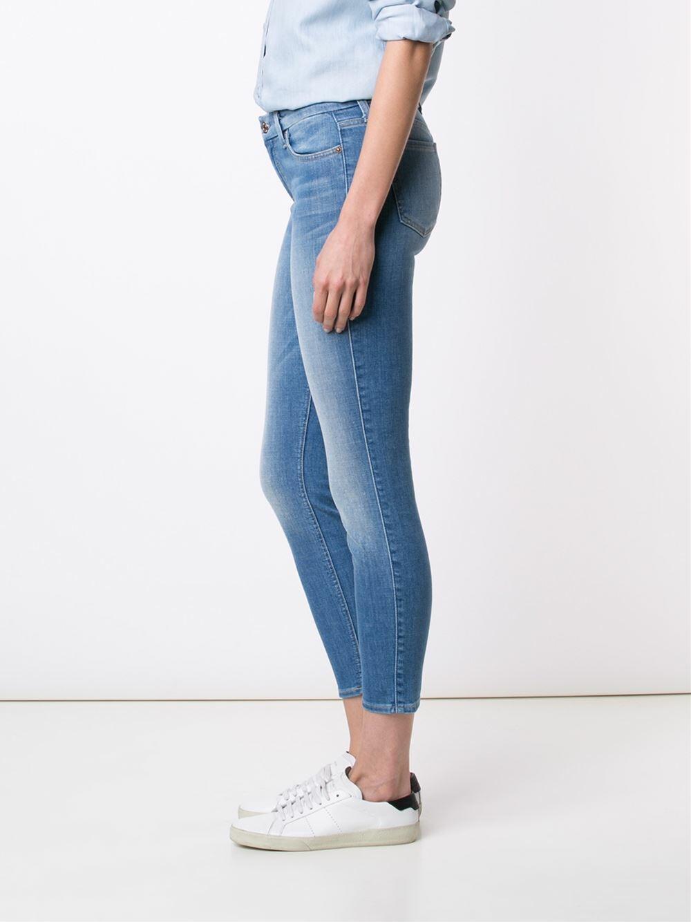 7 For All Mankind - Light Wash Ankle Skinny Jean