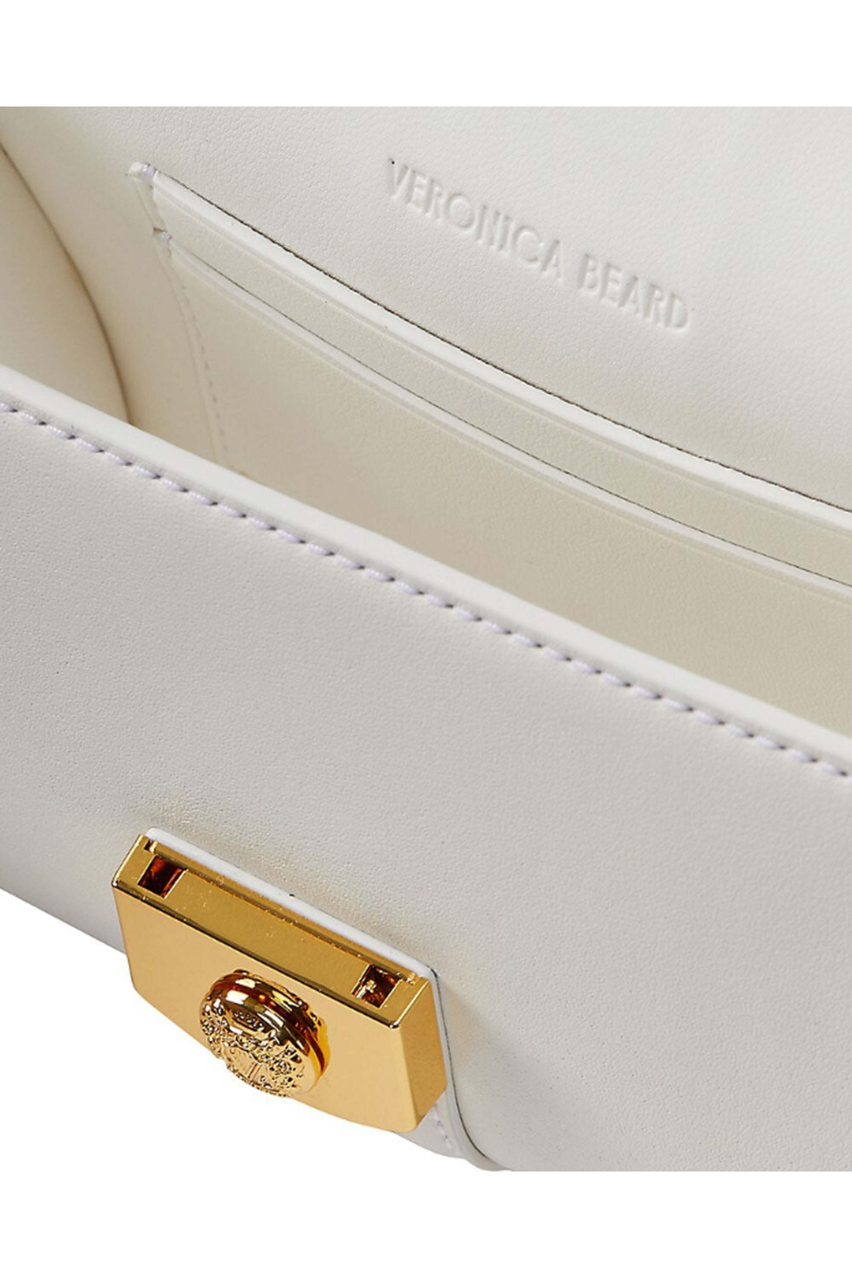 Veronica Beard - Small Crest Lock Trap Bag in Off White