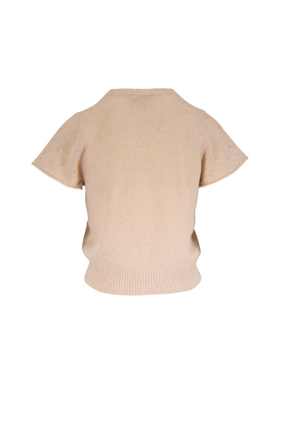 Dorothee Schumacher Luxury Love Tan Short Sleeve Sweater - view 2