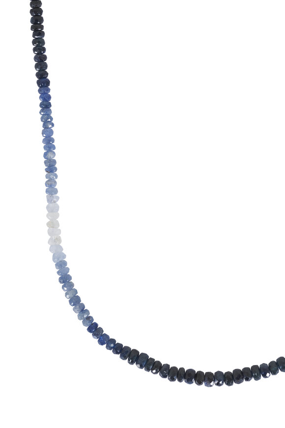 Cristina V. Blue Sapphire Rondelle Necklace - view 2