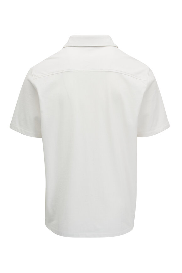 Vince - Off White Sueded Cotton Jersey Button Down Shirt