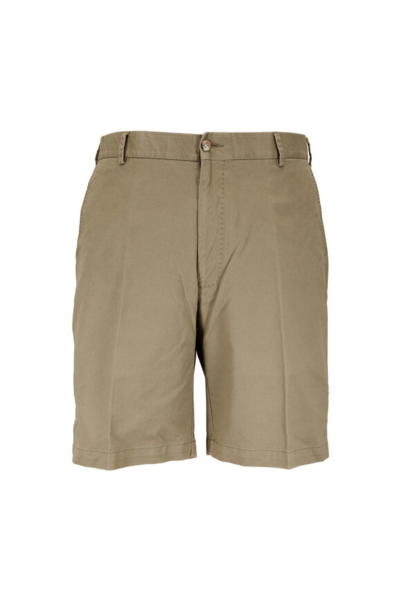 Peter Millar - Olive Green Soft Stretch Twill Shorts