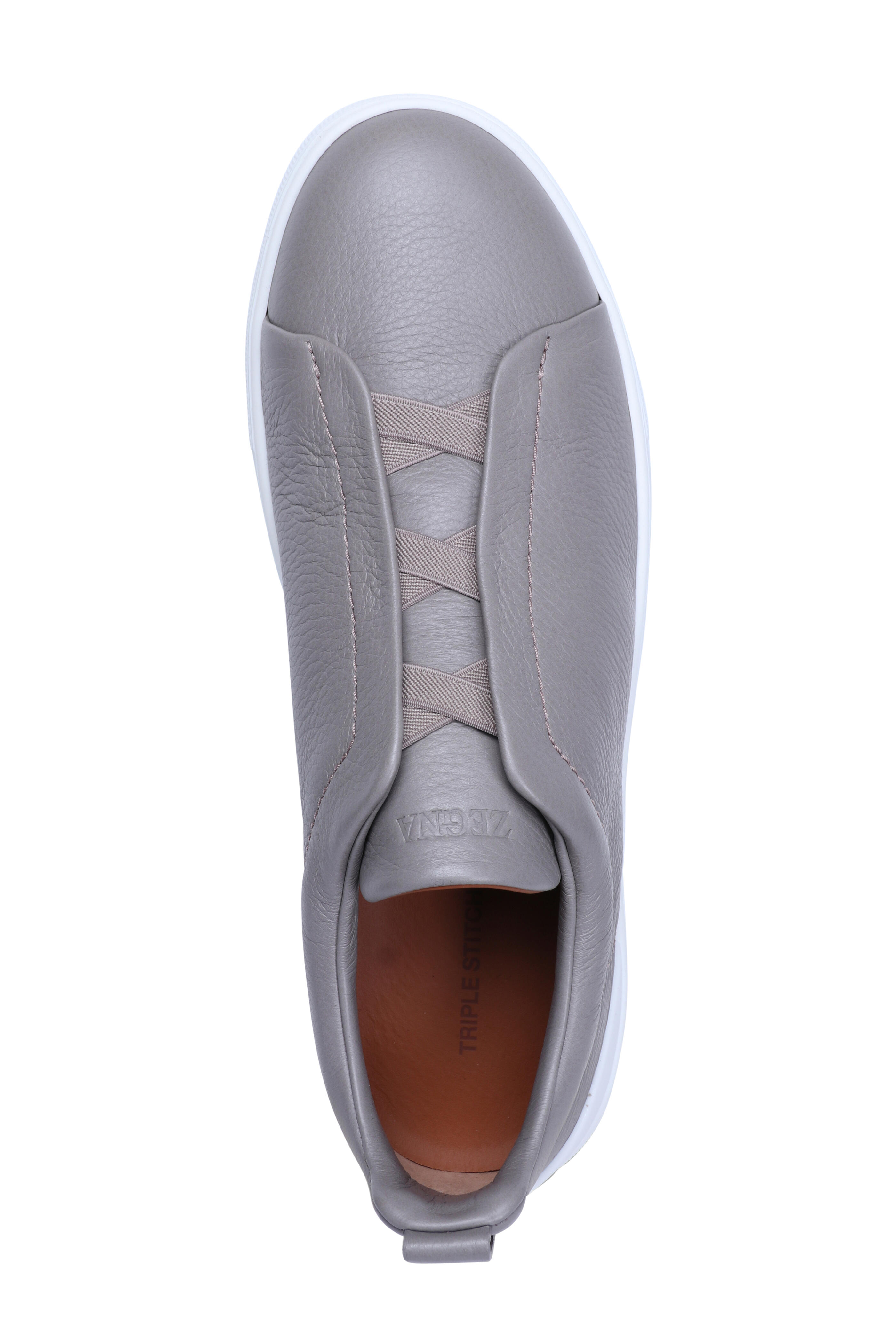 Zegna - Triple Stitch Oyster Leather Sneaker