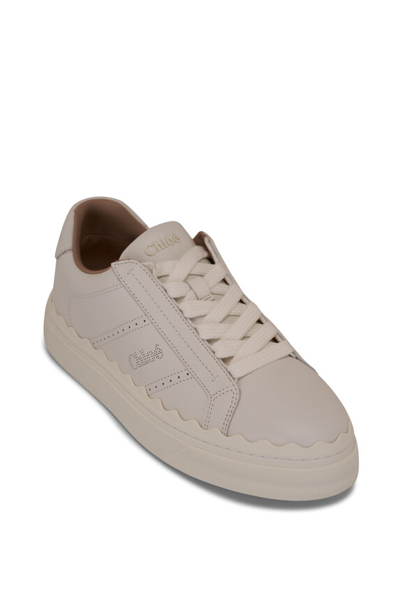 Chloé Lauren White Perforated Leather Sneaker