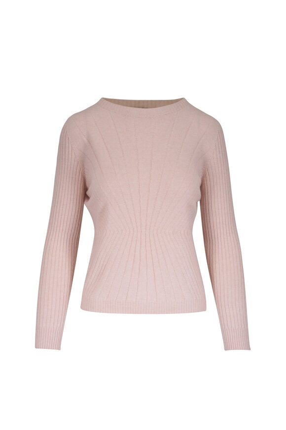 D.Exterior Light Pink Geometric Sweater