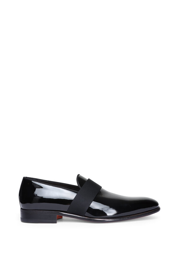 Santoni Isomer Black Patentee Leather Dress Shoe - view 2