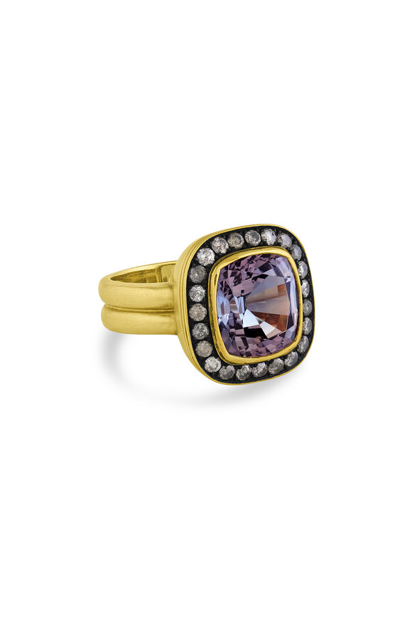 Leigh Maxwell 18k Yellow Gold Tanzanite & Diamond Ring - view 1