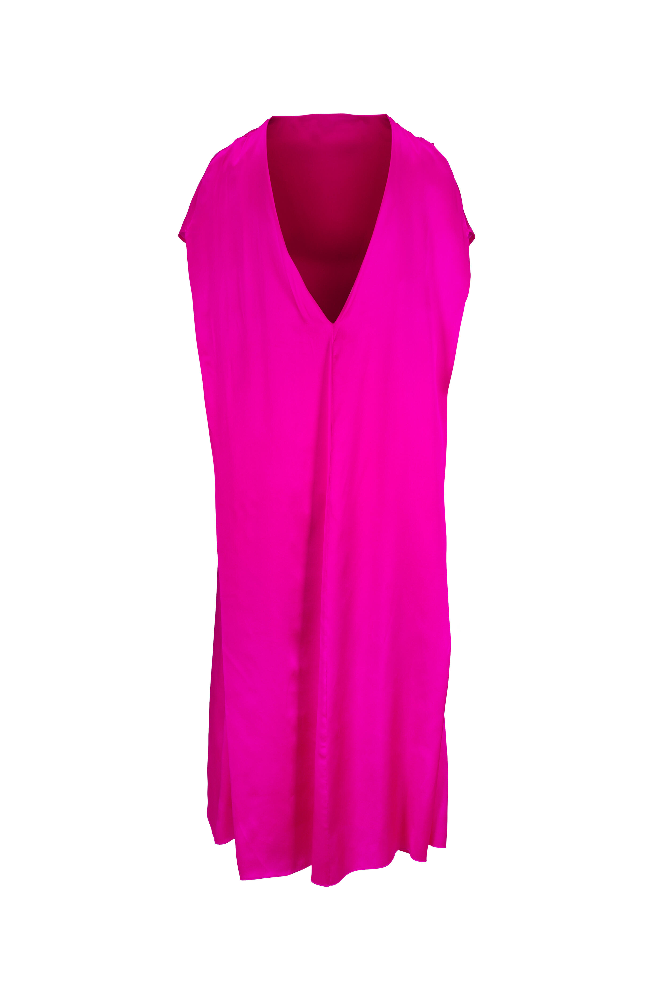 Dries Van Noten - Diria Bright Fuchsia Silk Dress