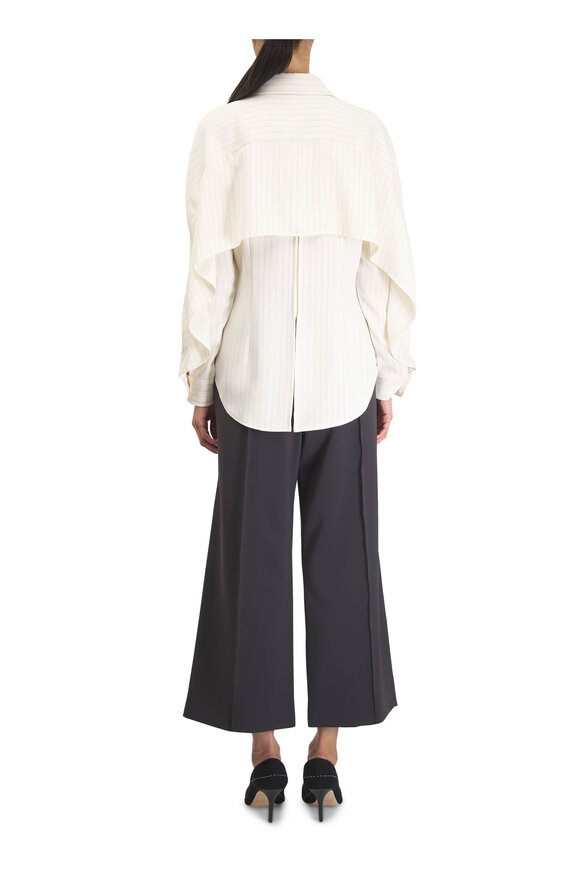KZ_K Studio Line K Chalk Pinstripe Tech Crepe Blouse - view 4