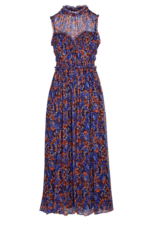 Ulla Johnson Kasia Floral Silk Midi Dress