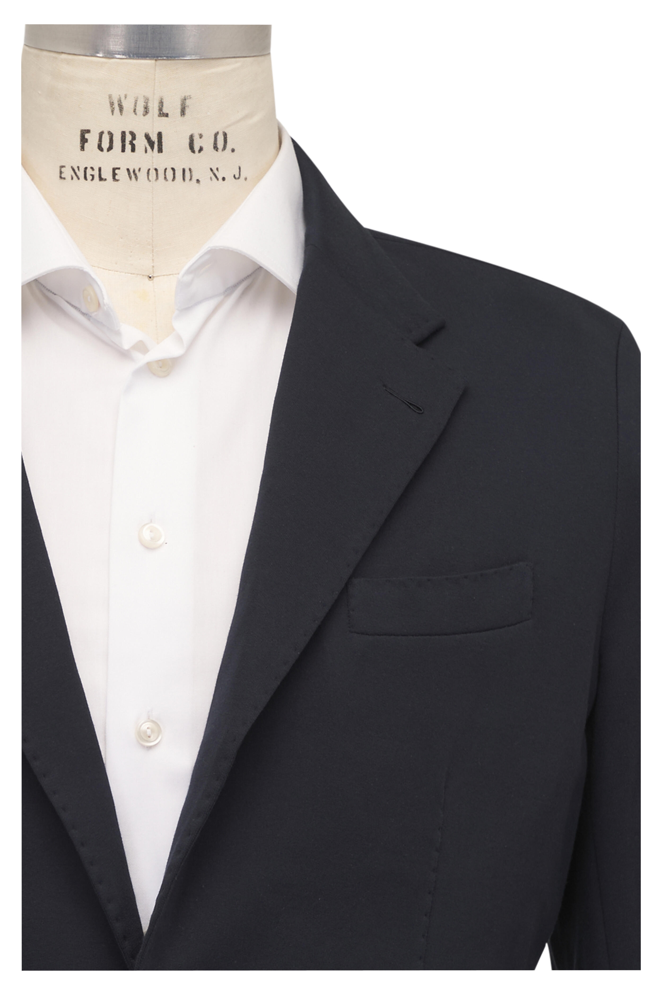Stefan Brandt - Adrian Navy Blue French Terry Jersey Blazer