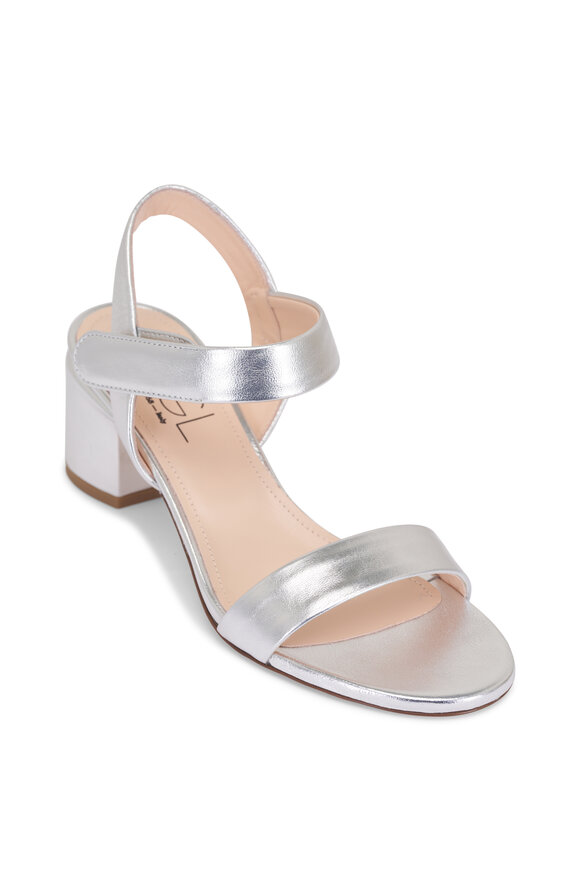 Prada - Silver Metallic Leather Thong Sandal | Mitchell Stores