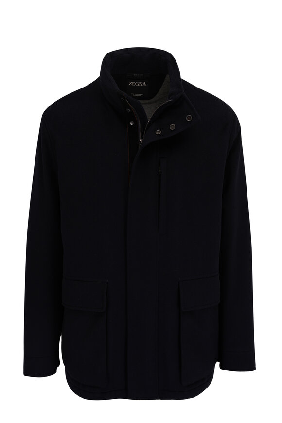 Zegna - Navy Cashmere Parka 