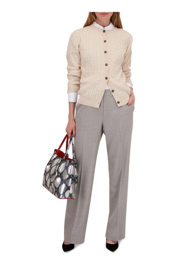 Lafayette 148 New York - Gates Heather Gray Virgin Wool Pant 