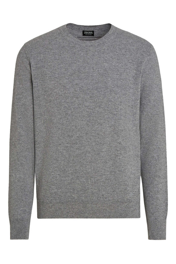 Zegna - Gray Cotton & Cashmere Hoodie | Mitchell Stores