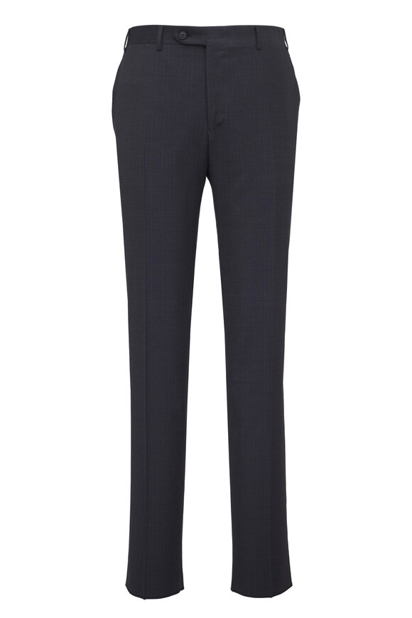 Canali Impeccabile Charcoal & Blue Pinstripe Wool Suit - view 2
