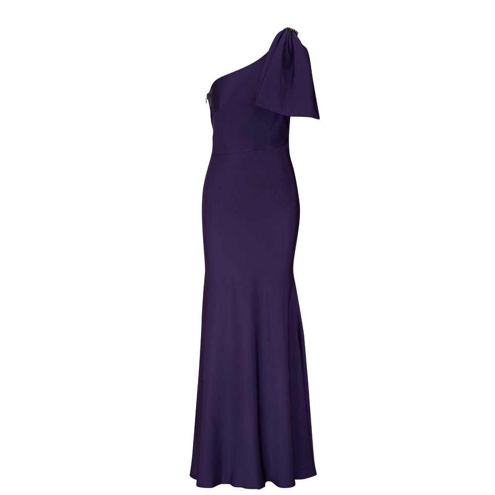 Sachin + Babi - Aubrey Amethyst Satin Crepe Gown