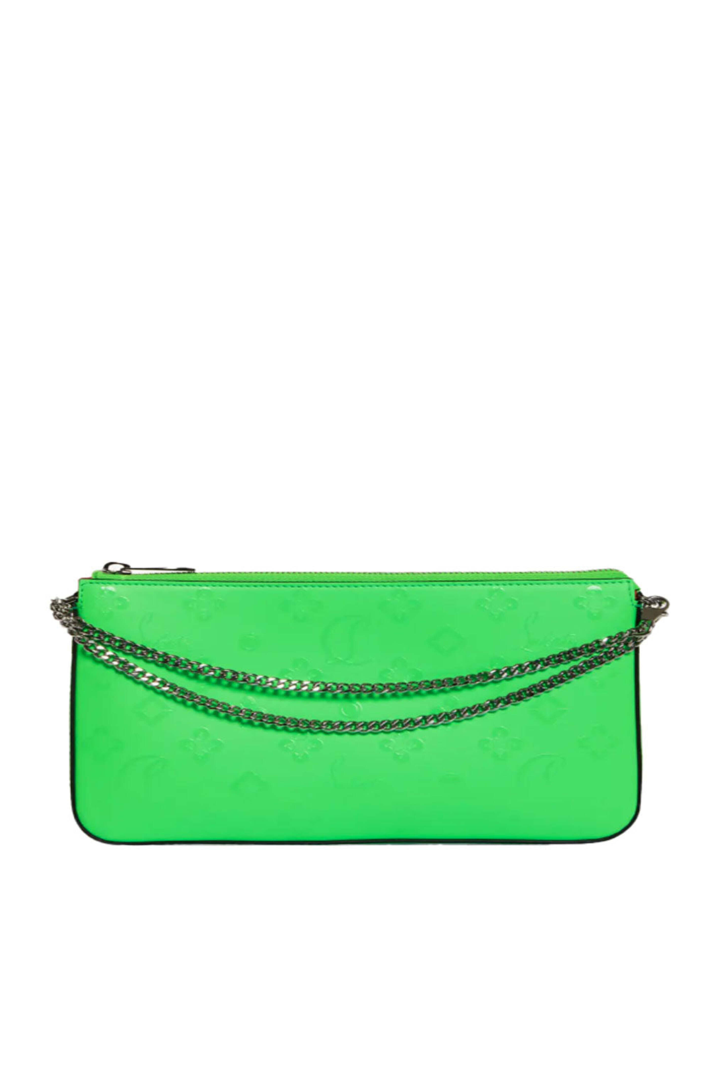 Christian Louboutin - Loubila Calf Leather Pouch in Fluo Green