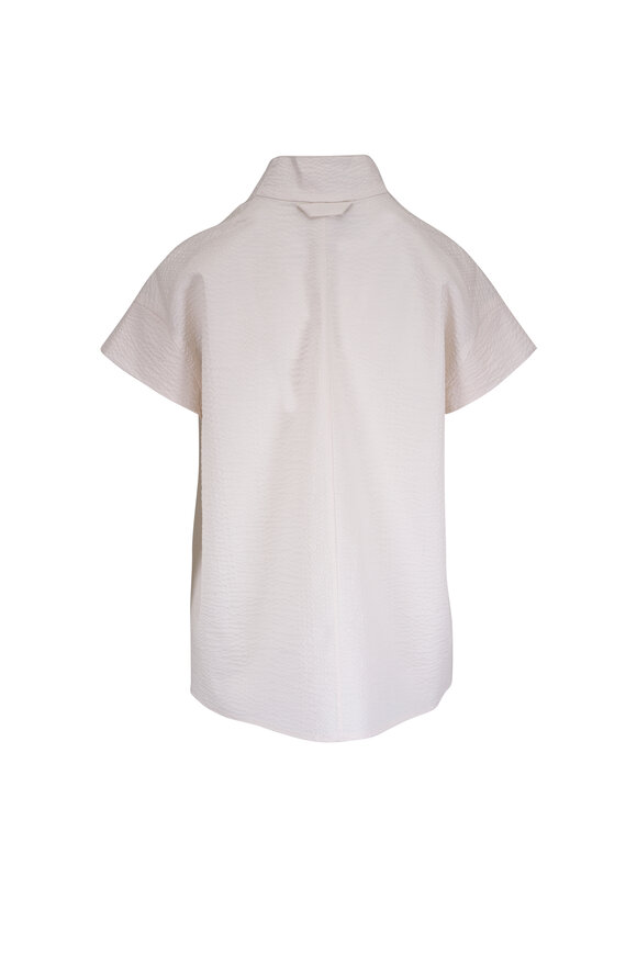 Zero + Maria Cornejo Adi Chalk Ripple Cotton Twill Blouse - view 2