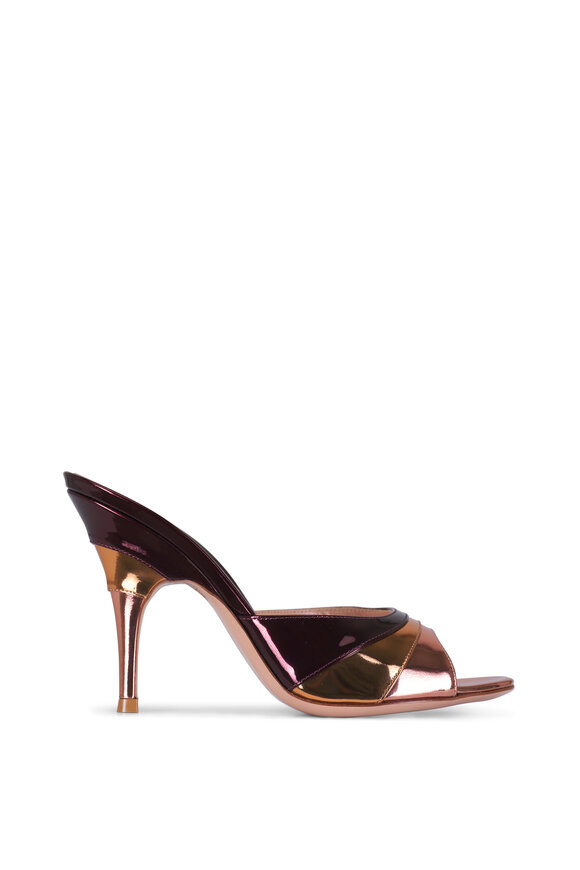 Gianvito Rossi Marea Rosegold & Bonze High Heel Sandal, 95mm - view 3