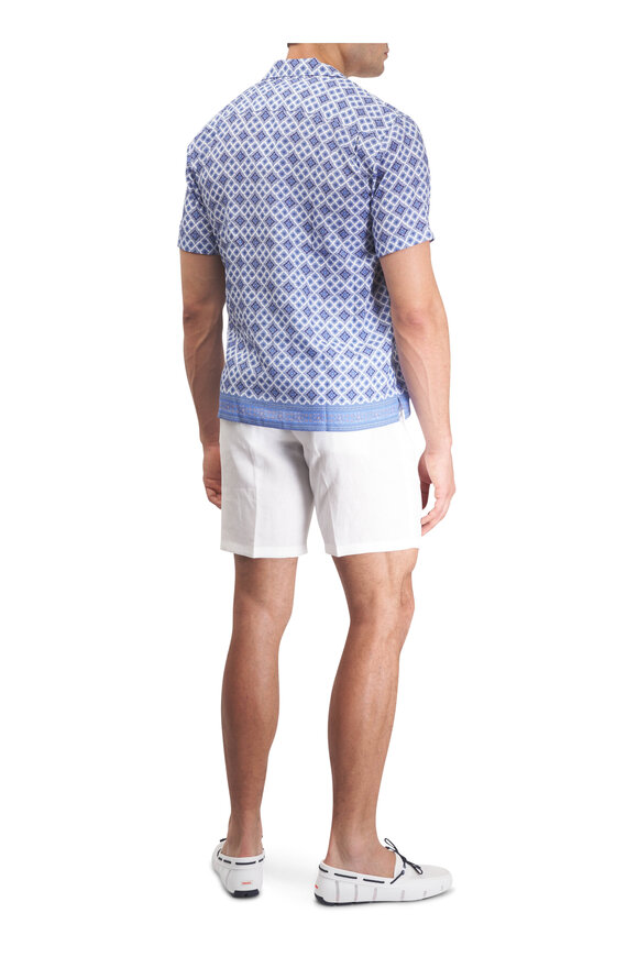 Orlebar Brown Norwich White Linen Shorts - view 4