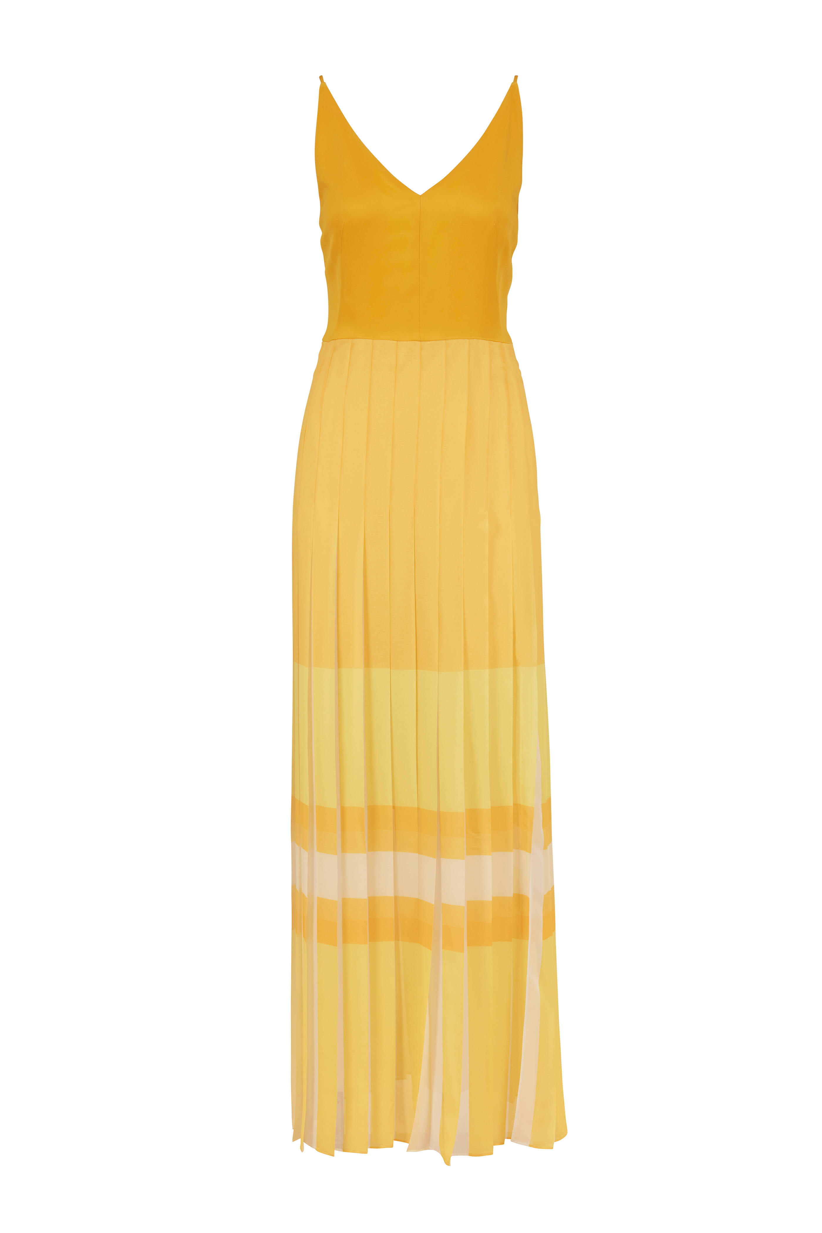 Akris - Horizon Silk Orizzonte Pleated Sleeveless Gown
