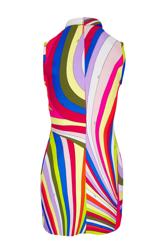 Pucci - Multicolor Crepe Keyhole Mini Dress