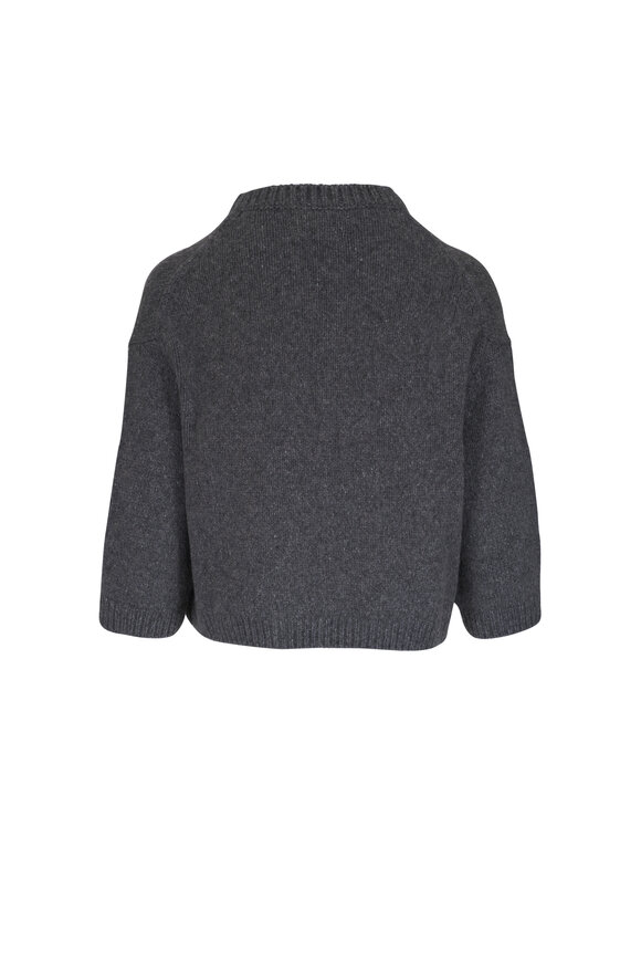 Khaite Sabina Stone Gray Cashmere Sweater - view 6