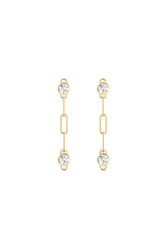 Nouvel Heritage Duo Diamond Chain Earrings - view 1