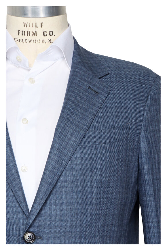 Zegna Dusty Blue Check Sportcoat