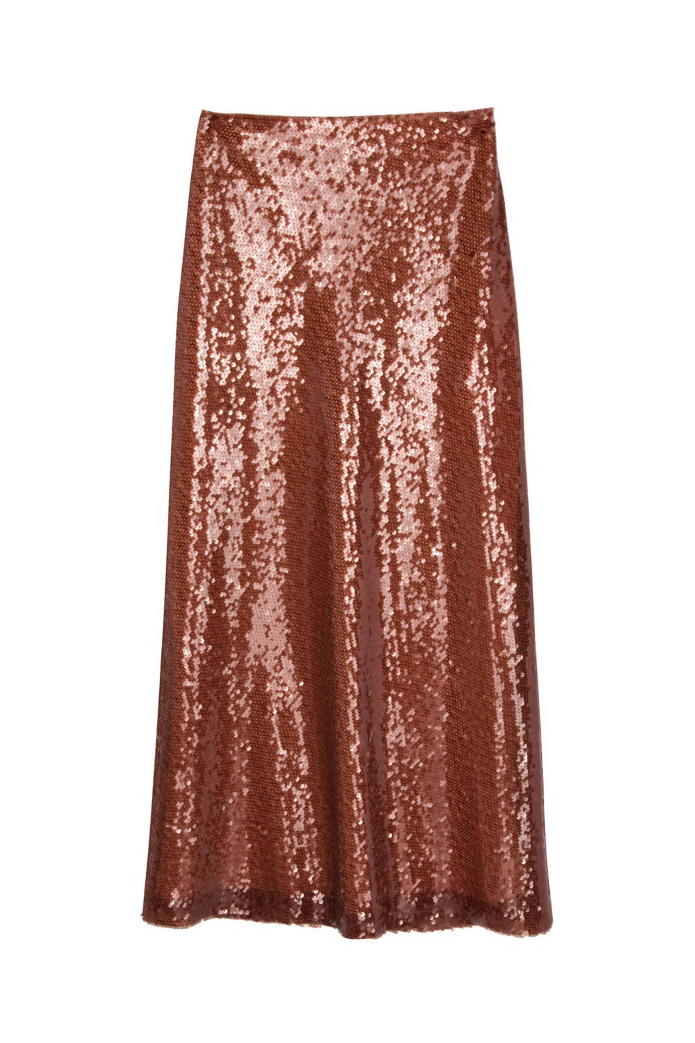 A.L.C. - Brown Reese Sequin Midi Skirt
