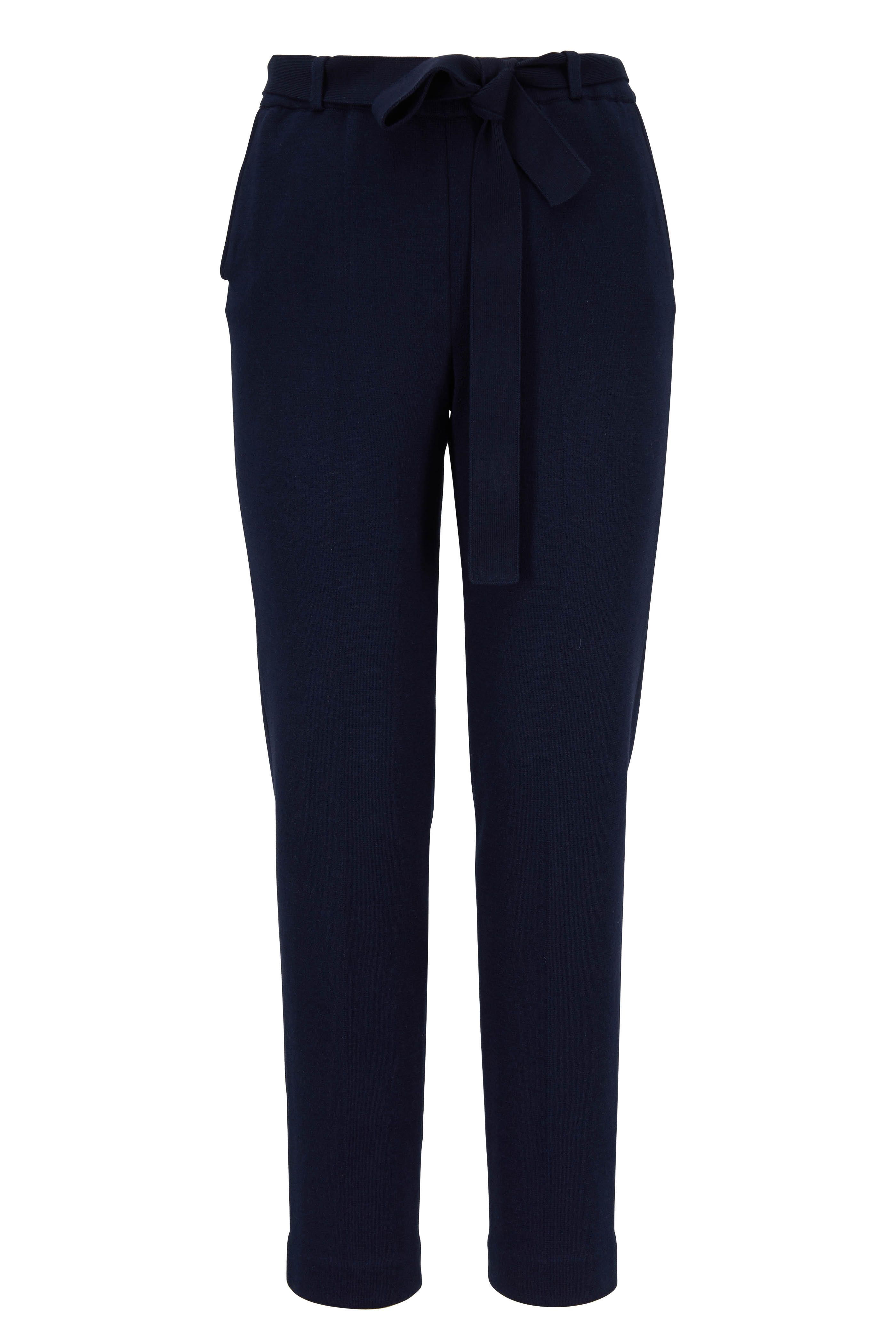 Loro Piana - Palm Beach Sapphire Knit Belted Pant