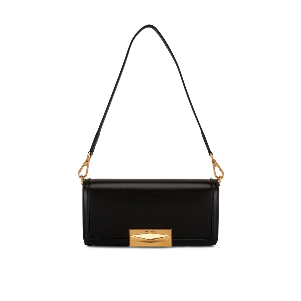 Jimmy Choo - Mini Diamond Black & Gold Shoulder Bag