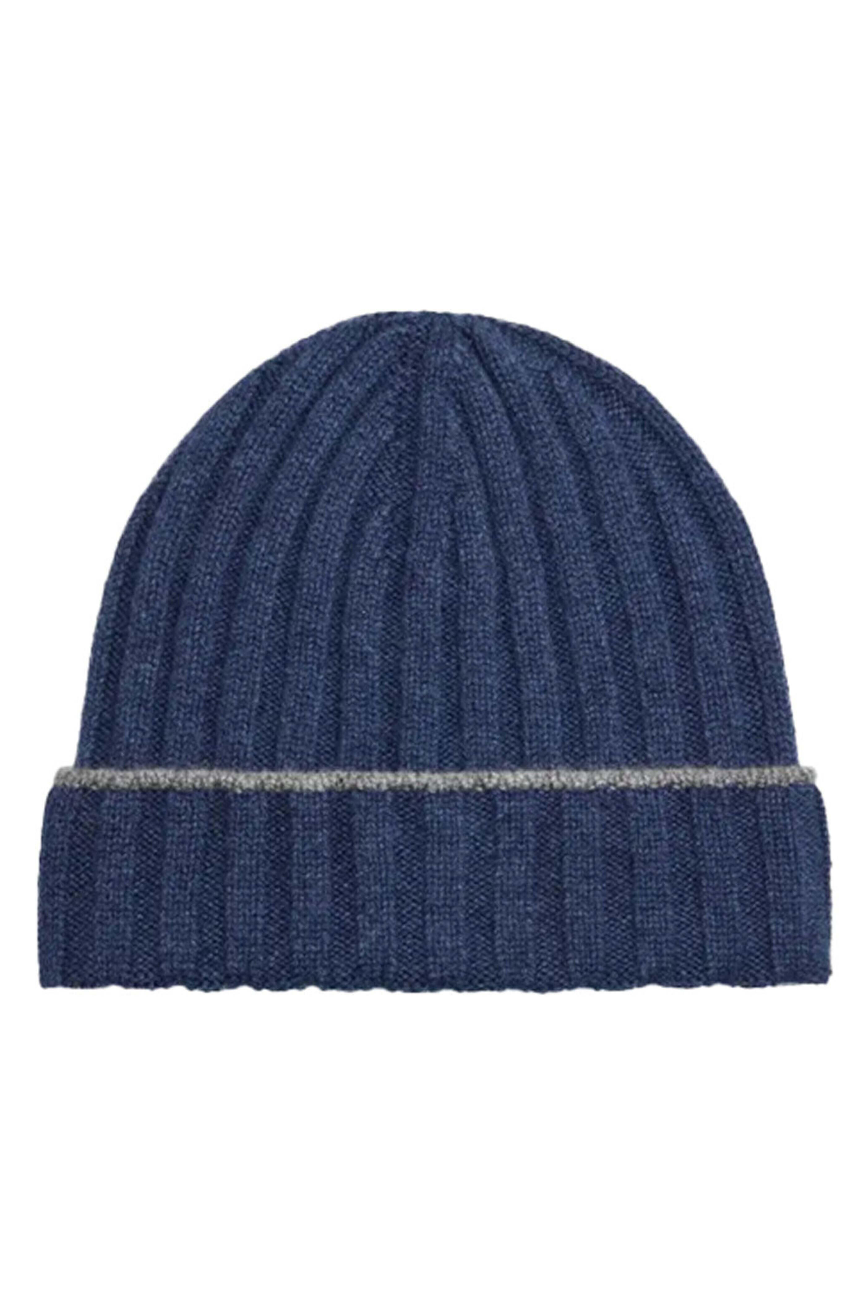 ニットキャップ・ビーニー Brunello Cucinelli Cashmere Beanie With Monile Cashmere rib knit beanie for Man in Black | Brunello Cucinelli