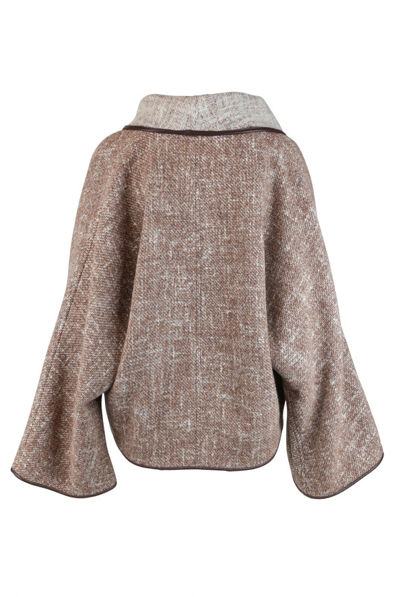 Kiton - Beige Wool & Alpaca Shawl Collar Coat 