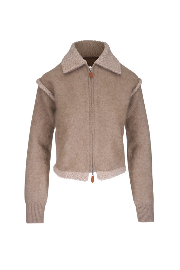 Guest in Residence Grizzly Frankie Taupe Brushed Cashmere Jacket