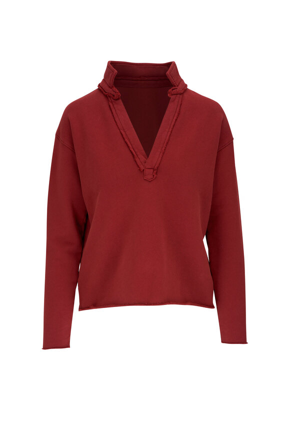 Frank & Eileen - Patrick Cranberry Cotton Pullover Henley