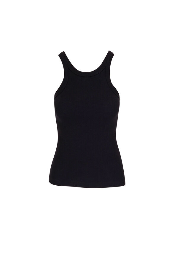 Totême Black Fine Curved Rib Tank - view 1