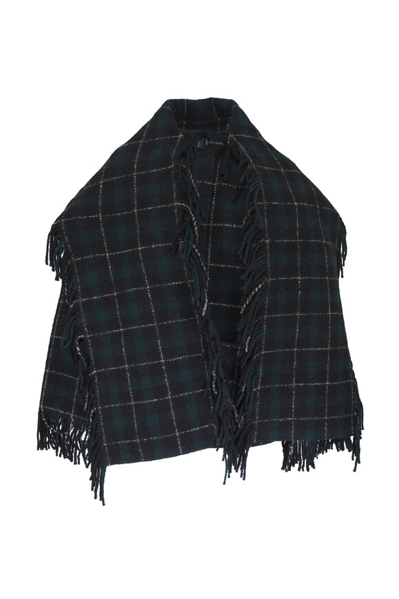 Totême Pine & Black Fringe Scarf Jacket - view 1