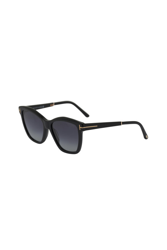 Tom Ford Eyewear Lucia Black Polarized Sunglasses - view 4