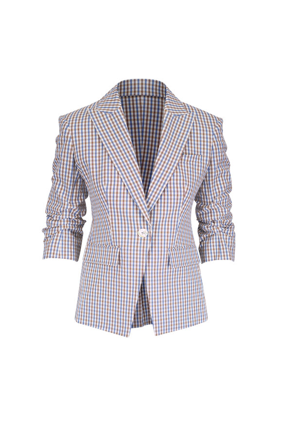 Veronica Beard Clayton Acorn Multi Seersucker Dickey Jacket