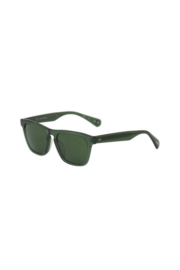 Oliver Peoples R-3 Ryegrass & Forest Sunglasses - view 4