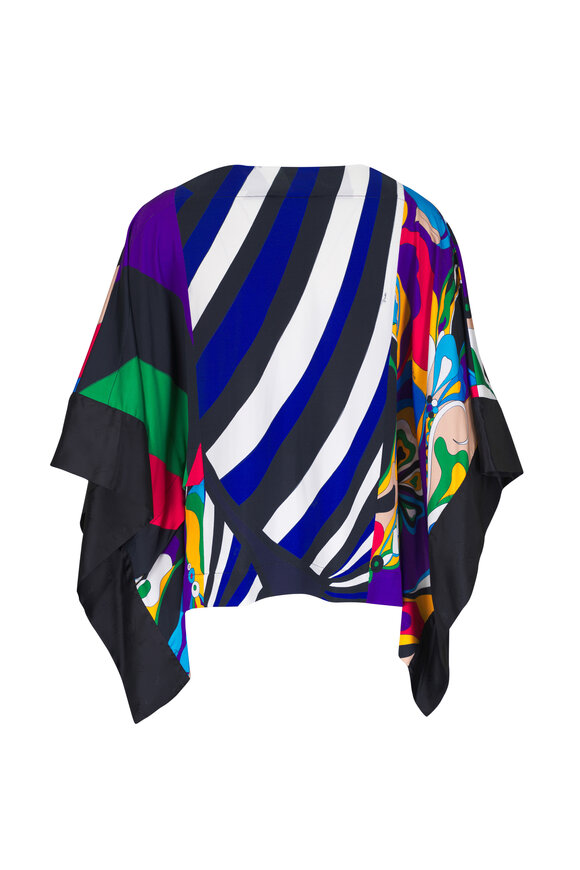 Pucci - Iride & Orchidee Multicolor Print Kaftan Top