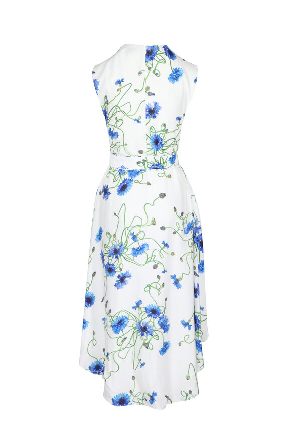 Stella McCartney Floral Hammered Shift Midi-Dress - view 2