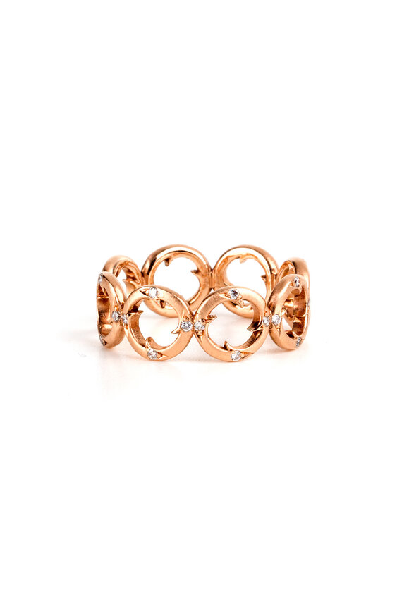 Sylva & Cie Rose Gold Small Thorn Band - view 1